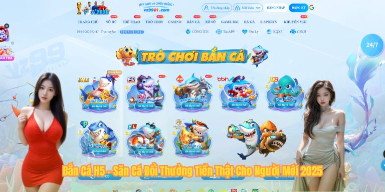 Bắn Cá H5 – Săn Cá Đổi Thưởng Tiền Thật Cho Người Mới 2025